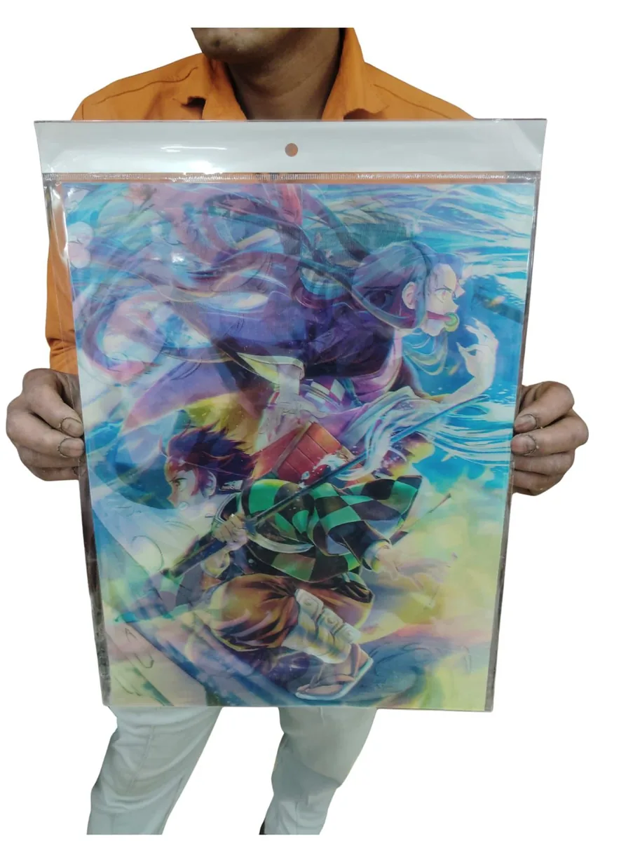Demon Slayer Tanjiro & Nezuko Lenticular 3D Poster - A3
