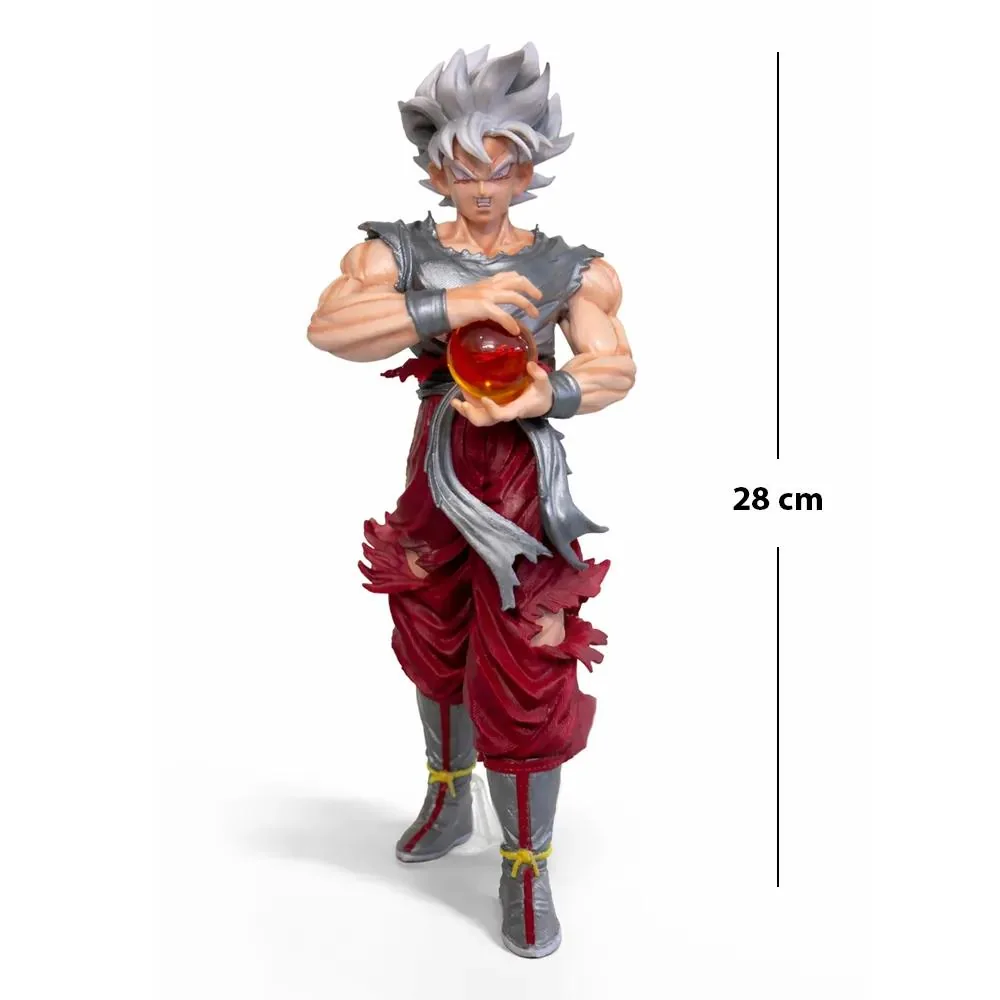 DBZ GOKU GRAY SUPER SAIYAN WITH BALL 28CM FIGURE