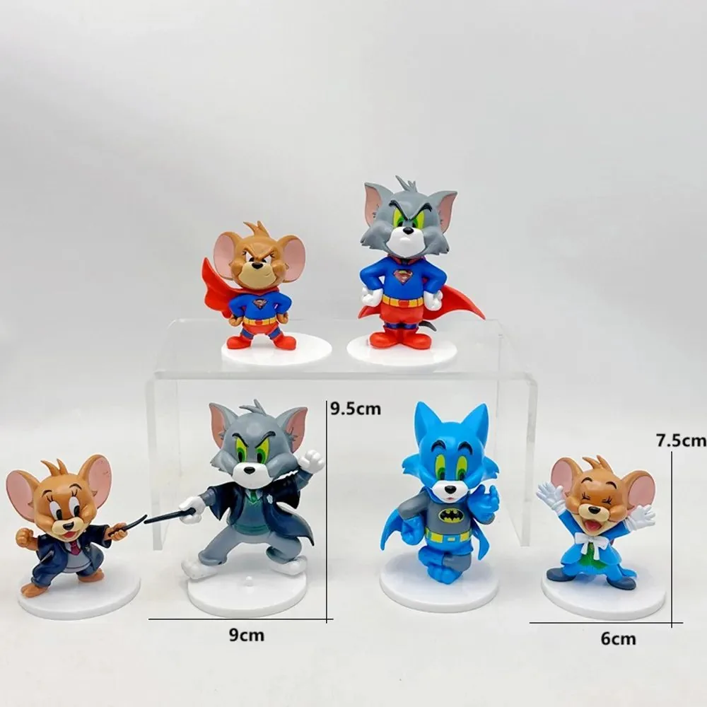 TOM AND JERRY SUPERHERO SET OF 6PCS FIGURE SET