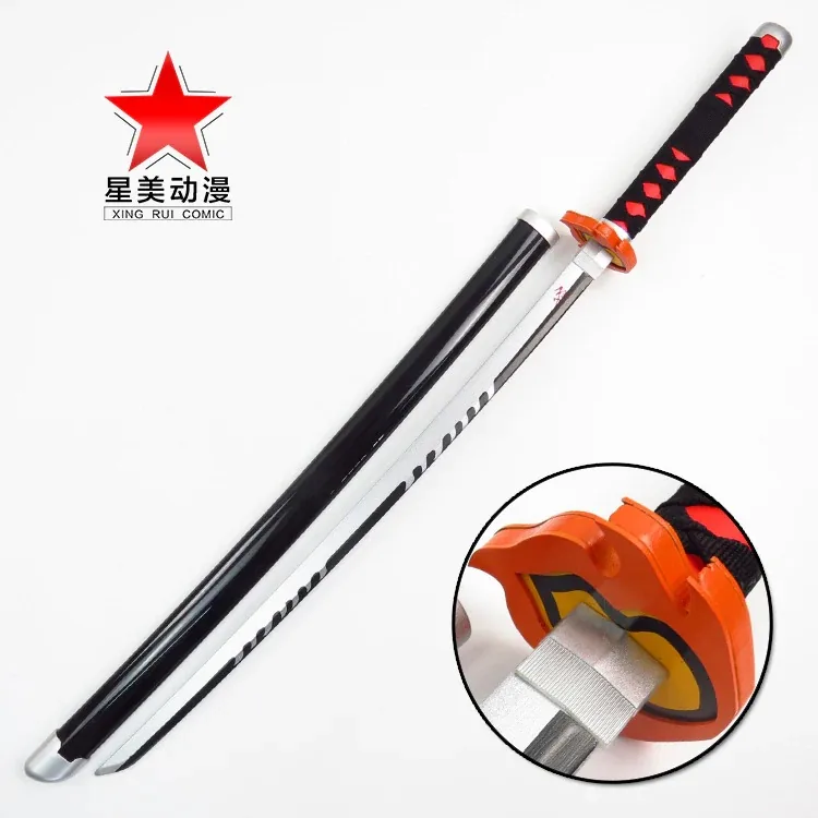 Tanjiro Fire silver blade White katana
