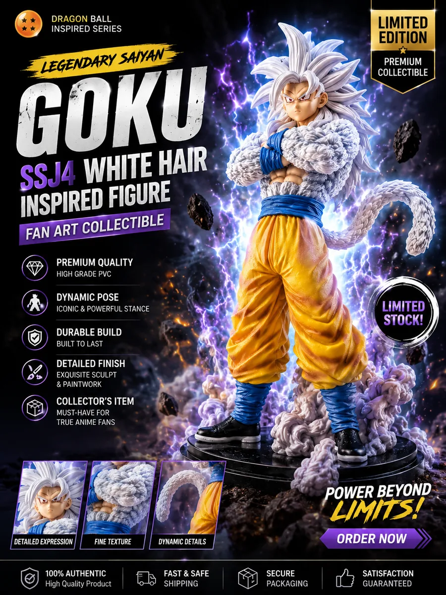Dragon Ball GT Goku Ultra Instinct SSJ4 Collectible Figure