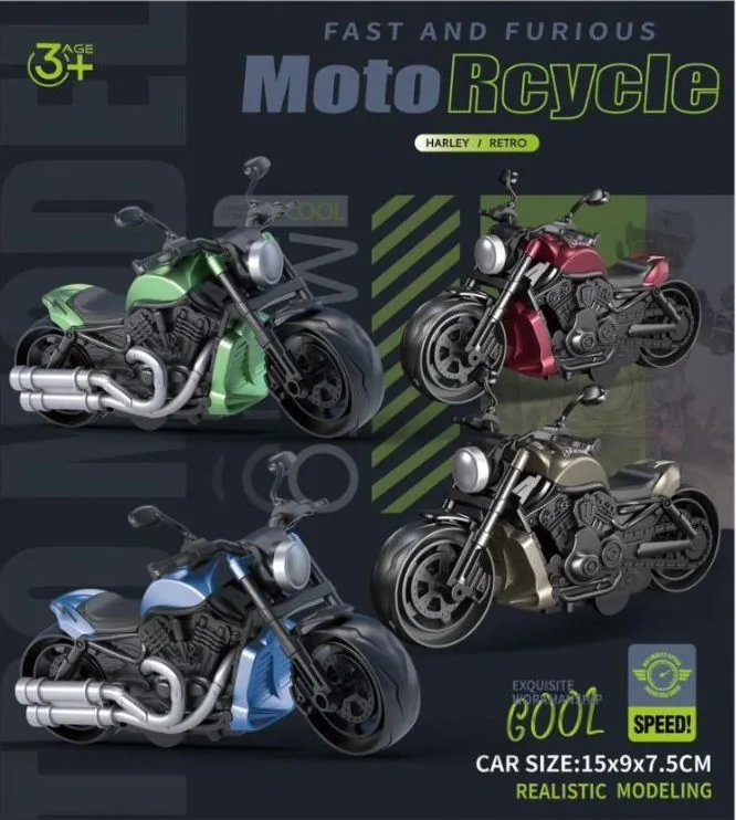 Retro Harley Motor Cycle toy not diecast