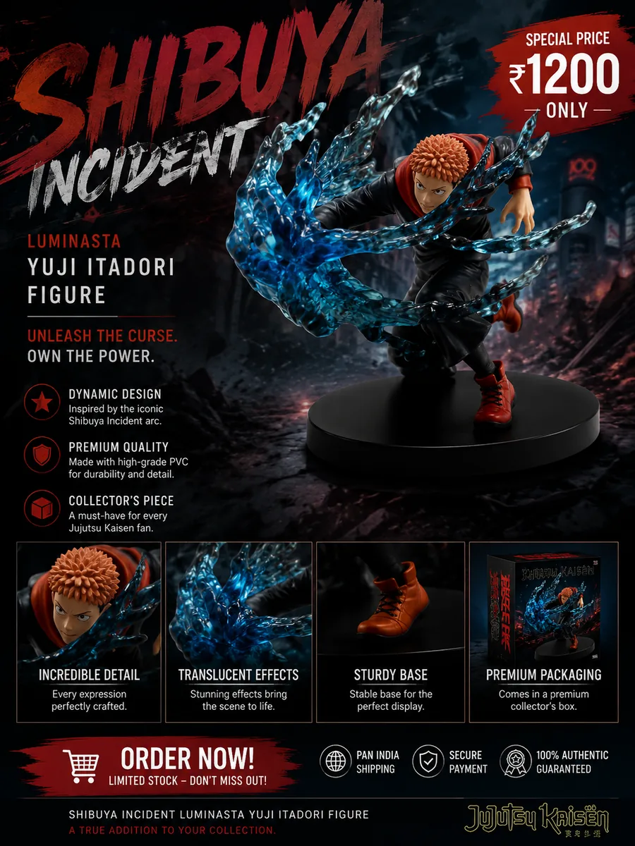 Jujutsu Kaisen Shibuya Incident Luminasta Yuji Itadori Figure – Energy Effect Ver